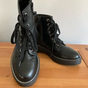 Madden lace up Combat boots with zipper